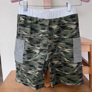 Miki Miette Jungle Cruise Camo Print Casual Cargo Sweat Shorts Boys Size 10Y NWT